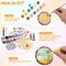 Kids Wooden Painting Kit Glow in The Dark Arts,200 PCS Wood Slice Natural Wood
